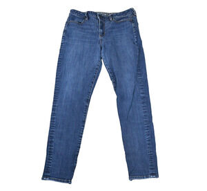 American‎ Eagle Jeans Womens 10 (28x26) Super Hi-Rise Stretch Jegging Blue Denim